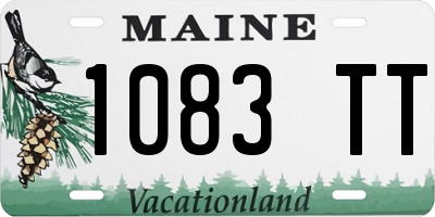 ME license plate 1083TT