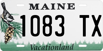 ME license plate 1083TX