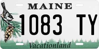 ME license plate 1083TY