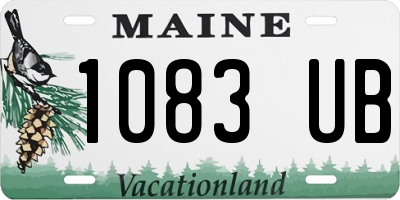 ME license plate 1083UB
