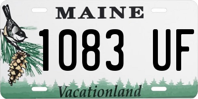 ME license plate 1083UF