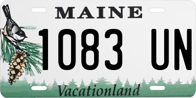 ME license plate 1083UN