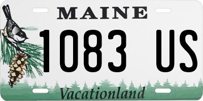 ME license plate 1083US