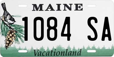 ME license plate 1084SA