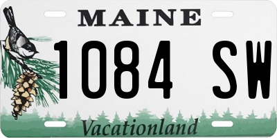 ME license plate 1084SW