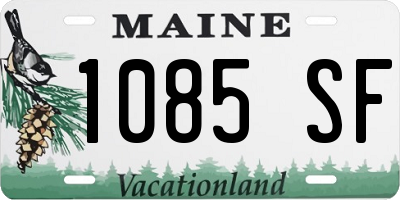 ME license plate 1085SF