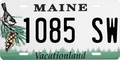 ME license plate 1085SW