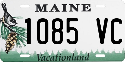 ME license plate 1085VC