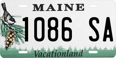 ME license plate 1086SA