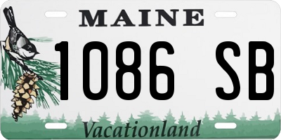 ME license plate 1086SB