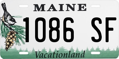 ME license plate 1086SF