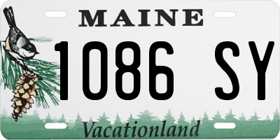 ME license plate 1086SY