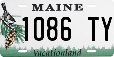 ME license plate 1086TY