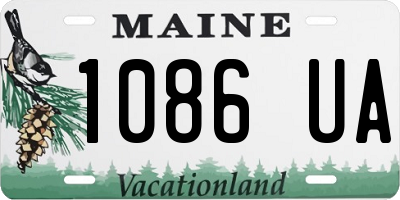 ME license plate 1086UA