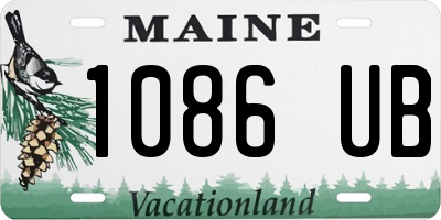 ME license plate 1086UB