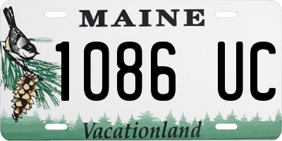 ME license plate 1086UC