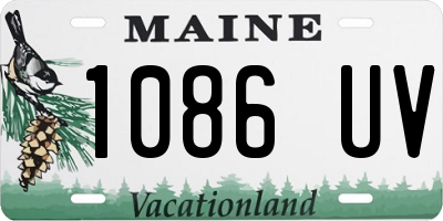 ME license plate 1086UV