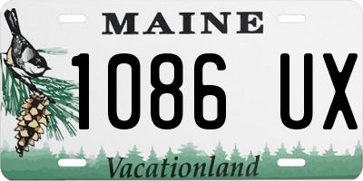 ME license plate 1086UX