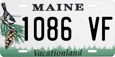 ME license plate 1086VF