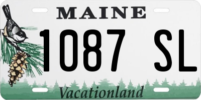 ME license plate 1087SL