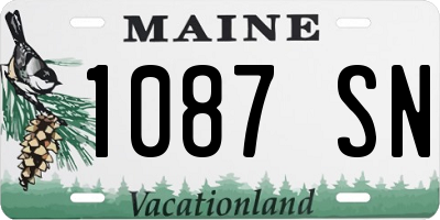 ME license plate 1087SN