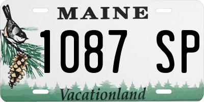ME license plate 1087SP