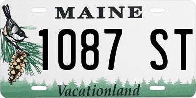ME license plate 1087ST