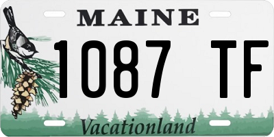 ME license plate 1087TF