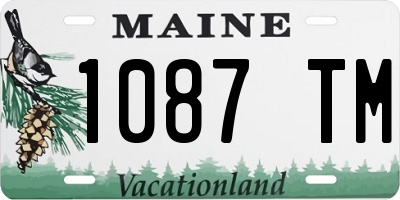 ME license plate 1087TM