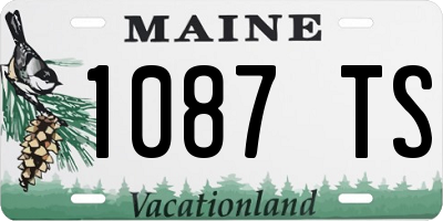 ME license plate 1087TS