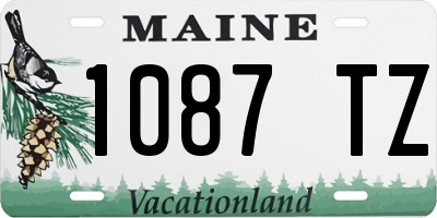 ME license plate 1087TZ