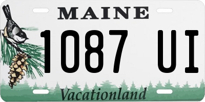 ME license plate 1087UI