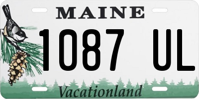 ME license plate 1087UL