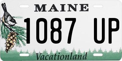 ME license plate 1087UP