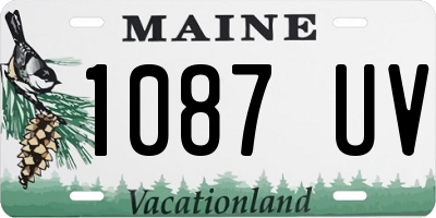ME license plate 1087UV