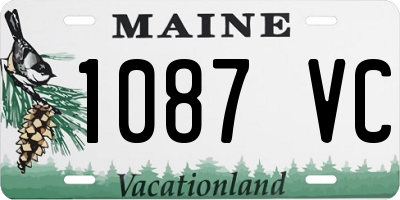 ME license plate 1087VC