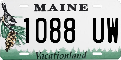 ME license plate 1088UW