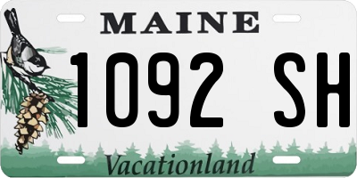 ME license plate 1092SH