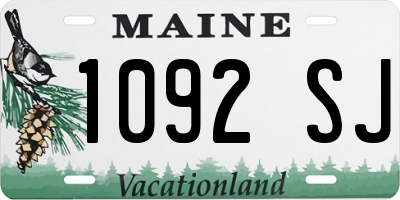 ME license plate 1092SJ
