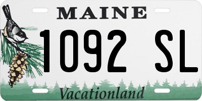 ME license plate 1092SL