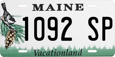 ME license plate 1092SP