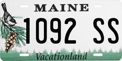 ME license plate 1092SS