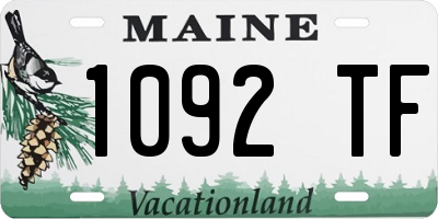 ME license plate 1092TF