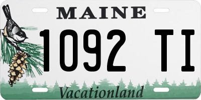 ME license plate 1092TI