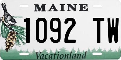 ME license plate 1092TW