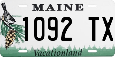 ME license plate 1092TX