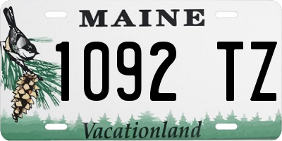 ME license plate 1092TZ