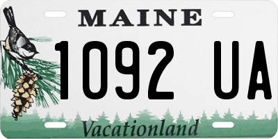ME license plate 1092UA