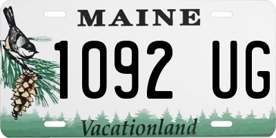 ME license plate 1092UG