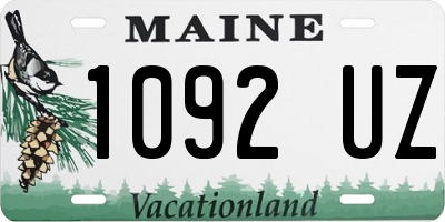 ME license plate 1092UZ